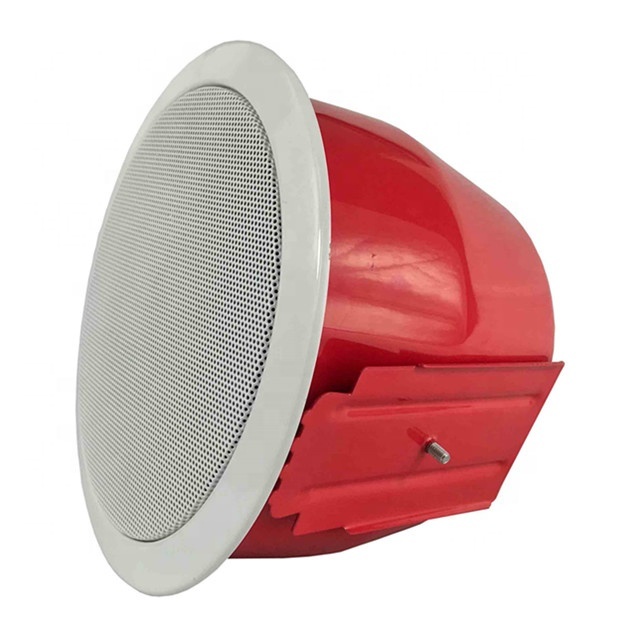 5 Fire Alarm Ceiling Speaker 100V 6W Red Dome PA Ceiling Mounted Fire Alarm Speaker