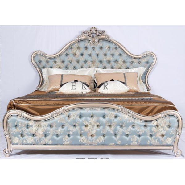 Beds classic bed king bed royal luxury bed solid wood bed supplier Italy style LS-A803A