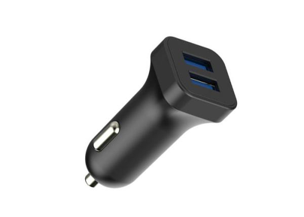 Chargeur de voiture UE/UA/Royaume-Uni/États-Unis doté de deux ports USB pour une charge allant jusqu'à 3,0 A