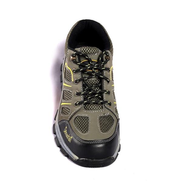 Breathable Anti Punture Protective Fashion Safety Shoes Comfortable EVA Insole Leather Material Green
