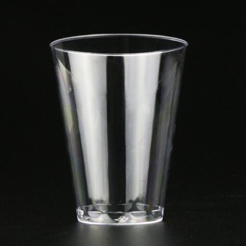 Copo de festa reutilizável transparente 7OZ PS Copo de plástico transparente para bebidas