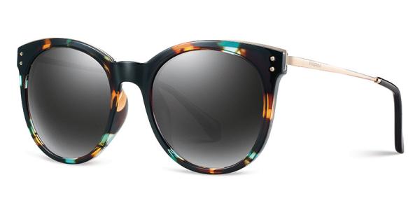 Plastic Metal PEI Sunglasses Ladies Grey Lens Ultra Light Durable Lens Width 55MM