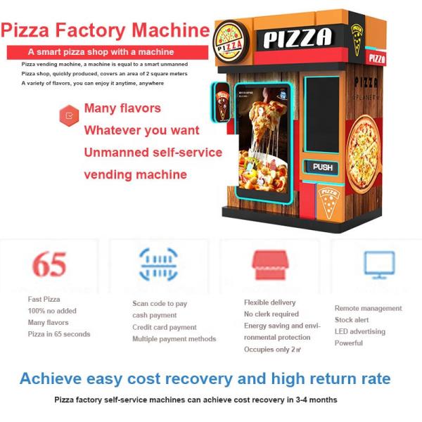 Self-Service Distributeur Automatique Fast Food Vending Machines Fully Automatic Smart Pizza Machine
