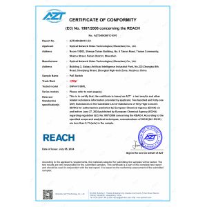 Optical Network Video Technologies (Shenzhen) Co., Ltd. Certifications