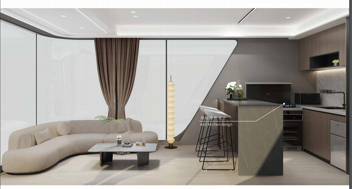 FULL KING B7 Prefabricado Villa al aire libre Móvil Modular Capsula Sala Espacio comercial Capsula prefabricada con balcón y cerradura de la puerta