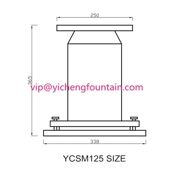Laser Water Screen Fountain Nozzle Heads Flange Connection Making Water Film SS304