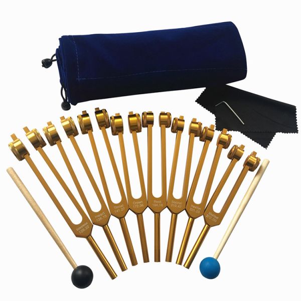8pcs Aluminum Alloy Medical Tuning Fork Sound Healing of 126 136 141 172 194 210 221HZ