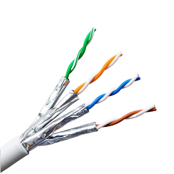 2000 MHz FFTP CAT8 Cable LSZH Jacket Copper Conductor For Stable Data Transmission