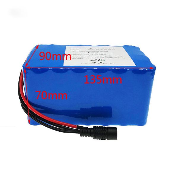 10Ah 24V Lithium Ion Battery Pack with DC Female Power Connector, Blue PVC Insulated Rechargeable Li-ion Storage Battery for CCTV Camera,UN38.3 China Manufacturer