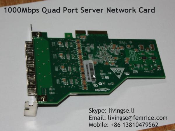1000Mbps Ethernet 4 ports fiber optical network card server application Model Type 10004PF