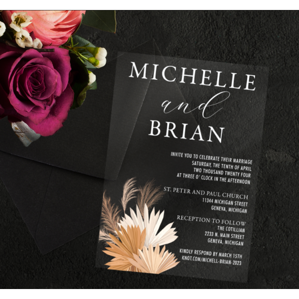 Acrylic Plastic Wedding Place Greeting Invitation Name Card Custom Designs Printing
