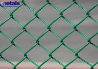 Galvanized PVC Coated Chain Link Mesh Fence 50x50mm Diamond Pattern