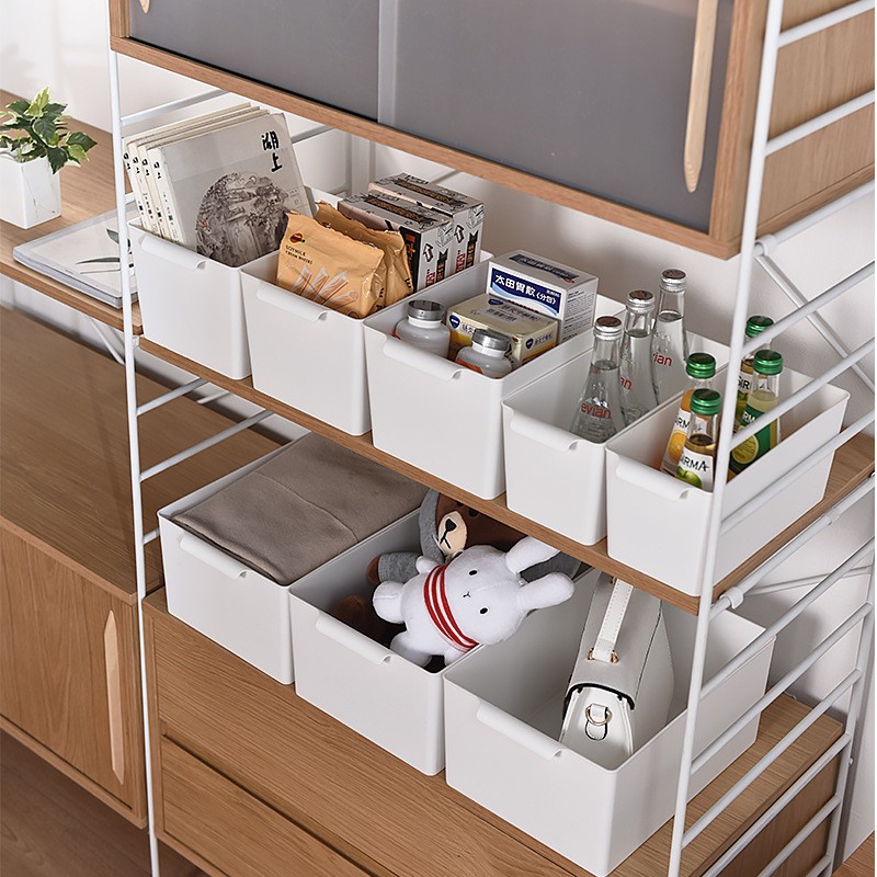 Desktop Organizer Bathroom Kitchen Portable Organizer Basket Sundries Plastic Storage Box Cosmetics Organizer Box