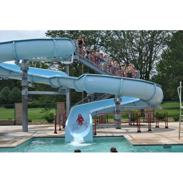 Commercial Swimming Water Play Game Equipment Slide Outdoor Pool Fiberglass For Children