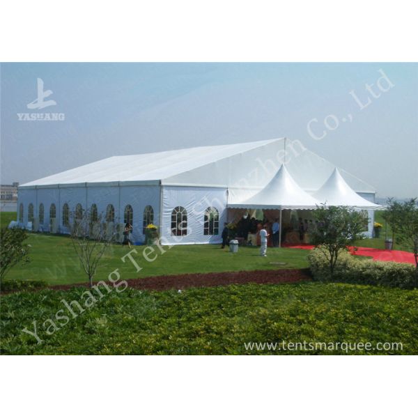Uv Resistant Red Carpet Decorated Outdoor Party Tents For Wedding Ceremony