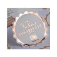 Étiquettes auto-adhésives rondes en or rose Logo rond étanche