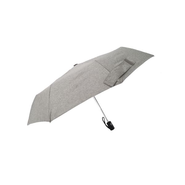 Grey Cationic Cloth Auto Open Auto Close Umbrella , Three Fold Umbrella
