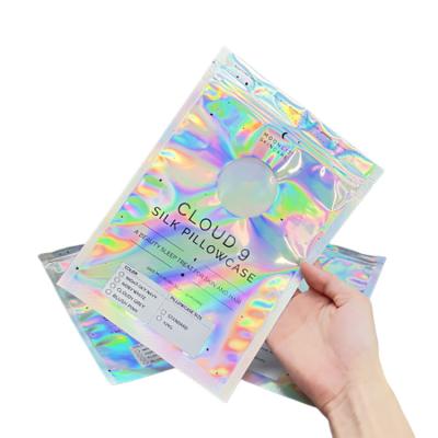 De Mylar levantar-se malote holográfico que empacota três sacos laterais do selo com zíper