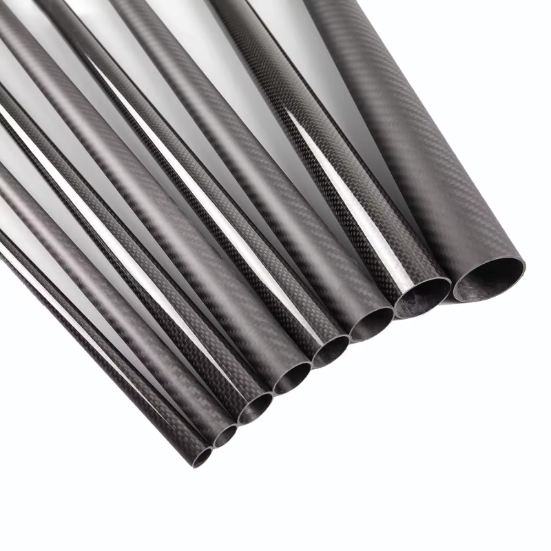 Manufacturer High Modulus 3K Carbon Fibre Round Tube/Pole/Pipe Custom Carbon Fiber Tube