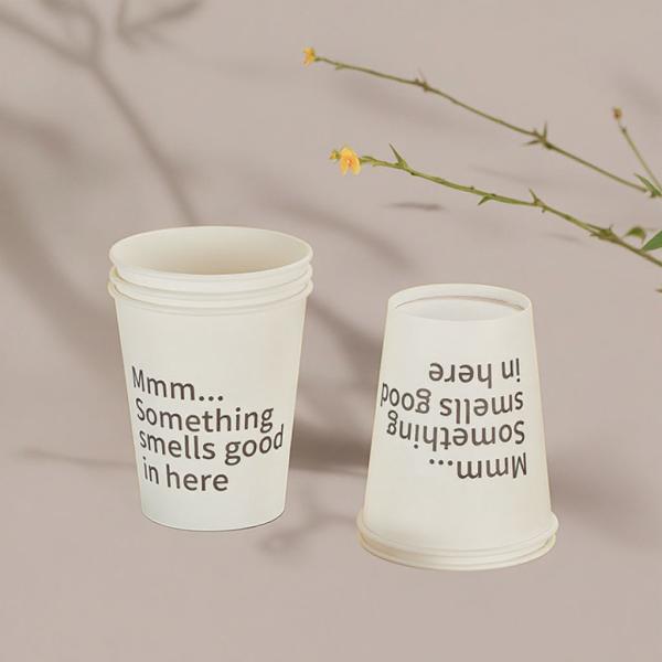 Customized disposable paper cup eco-friendly biodegradable non plastic coated coffee cup