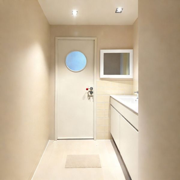 New French Retro Style Hollow Bathroom & Toilet Door, Titanium Magnesium Alloy,