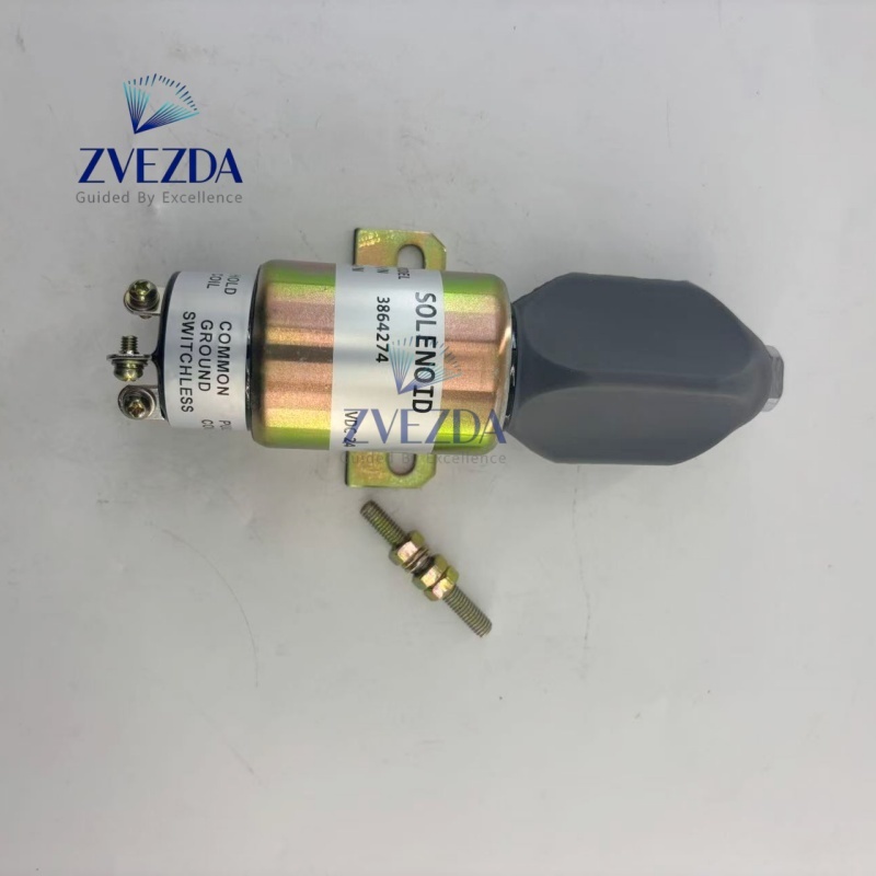 24V Fuel Shutoff Stop Solenoid 3864274 For 6CT 6BT Diesel Engine