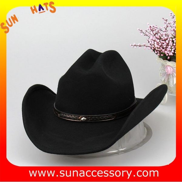 Fashion hot sale Western cowboy hats for mens,100% Australia wool felt hats for boys