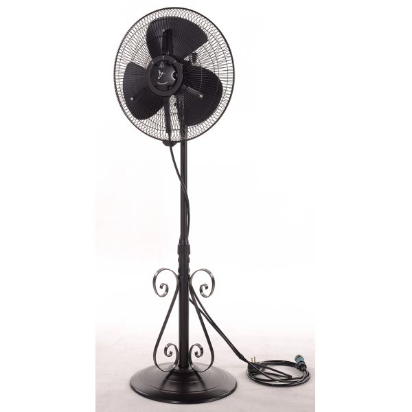 ETL 45W Decorative Electric Pedestal Fans With 4 Metal Blades Strong Wind