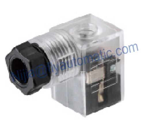 DIN43650C Pneumatic Fittings Junction Box M3 x 25 For 15mm 17mm Solenoid Coil