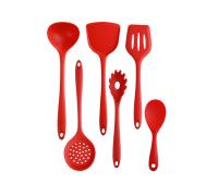 Kitchen Cooking Utensils Set, 6 Pcs Non-Stick Silicone Cooking Kitchen Utensils Spatula Silicone Handle Silicone Kitchen