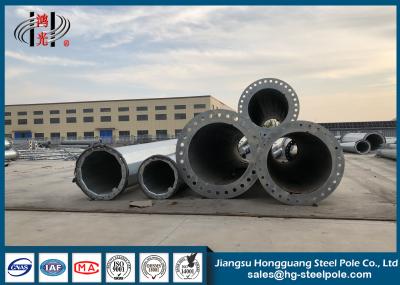 Tubular cônico de aço galvanizado de Polo do mergulho quente com o Q345 pintado betume 10KV