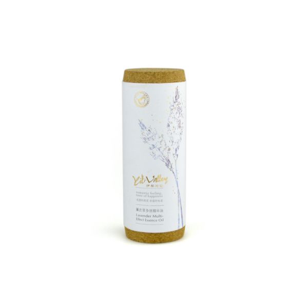 Elegant Gold Stamping Cardboard Tube Packaging with Cork for Perfume / Essential Oil