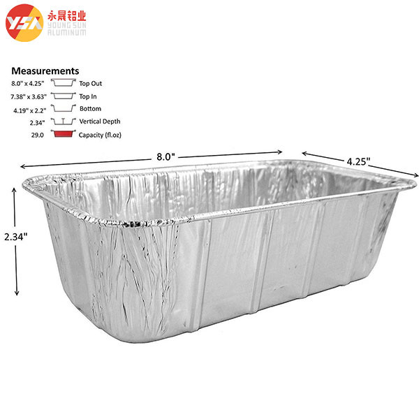 Food Grade 58085 Disposable Aluminum Foil Loaf Pan For Bread Baking