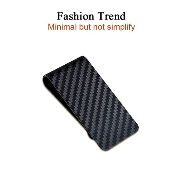 Черные облегченные лоснистые деньги волокна углерода закрепляют бумажники