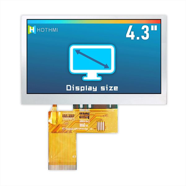 Пикселы TFT-H043A10SVIST6N40 дисплея 800x480 4,3 дюймов TFT LCD солнечного света читаемые