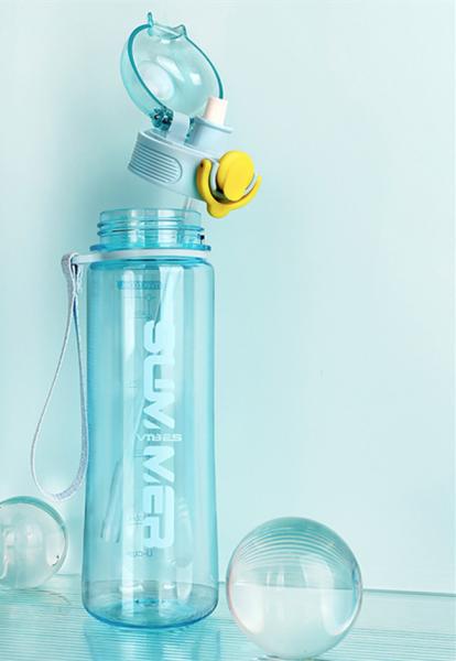 IFUN BPA Free Cycling Plastic Sport Bottles With Straw 16oz 500ML
