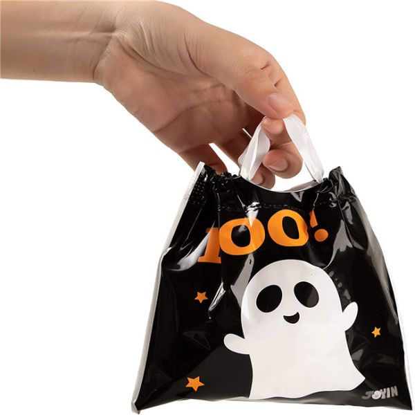 Drawstring OPP CPP Plastic Candy Goodie Bags For Halloween Favors
