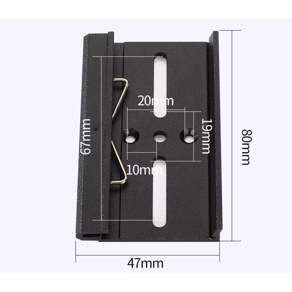 Aluminum 35mm Din Rail Fixed Clamp Black DIN Rail Mounting Clip Snap for Relay Mounting