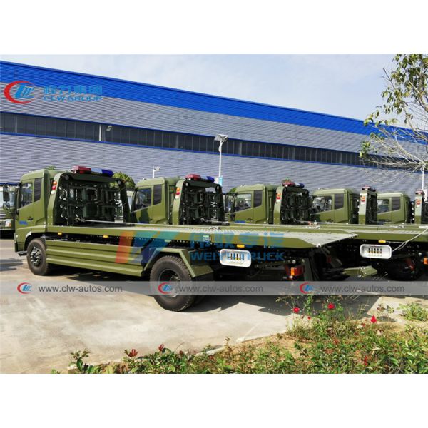 Forças armadas 8 Ton Dongfeng Kingrun Flatbed Wrecker Tow Truck