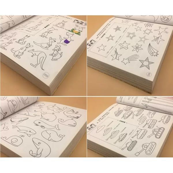 Пустые страницы книжка-раскраски для картины воды ручки щетки воды детей волшебной