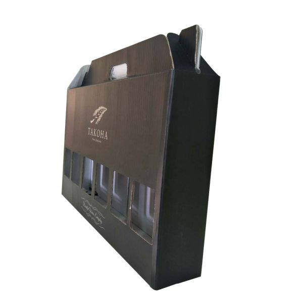 Waterproof Black Corrugated 12 Bottle Wine Gift Box