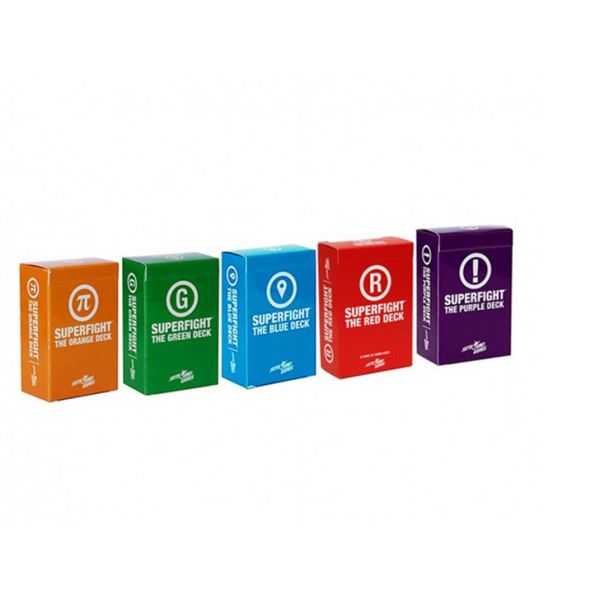 Superfight Expansion Orange Red Blue Green Purple Card Deck Set of 5