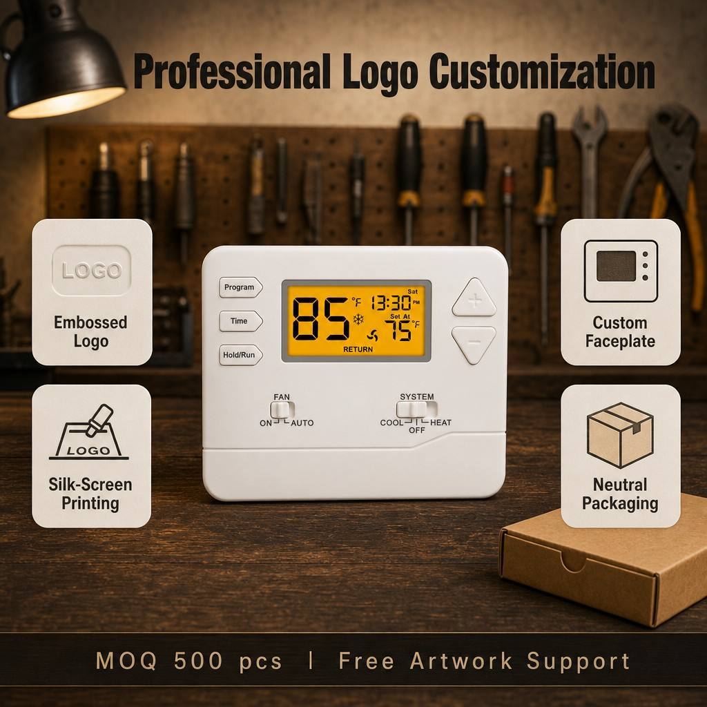 Riseem Smart and Convenient Digital Electronic Room Thermostat for Temperature Ranges 32°F 99°F STN605