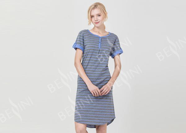 Comfortable Women'S Short Sleeve Nightgowns , Ladies Night Sleeping Dress
