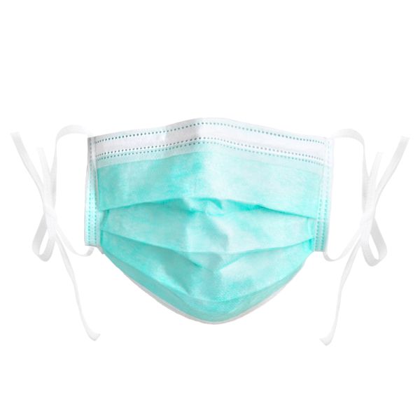 Haixin Health 3 Ply Custom Logo Adult Surgical FaceMask Ti on for Hospitals CE Medical Lacing Green Headband Masks Wholesale