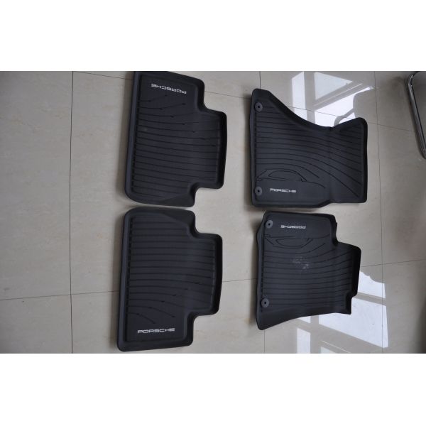 PVC Black Floor Mats for Porsche Macan 2014 2016 , Foot Mat with Original Style Logo