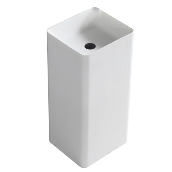 Eco-friendly Bathroom Hand Wash Basin with Solid Surface Material and Customized Size