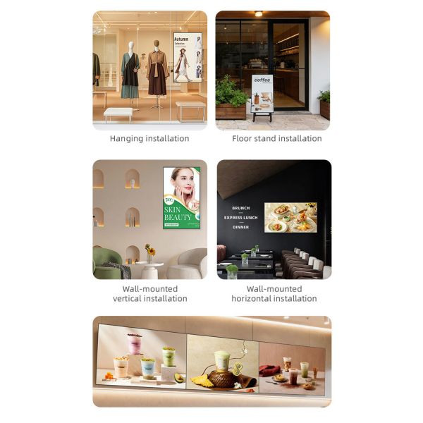 55 Inch Digital Advertising Display Board Wall Mount LCD Digital Signage