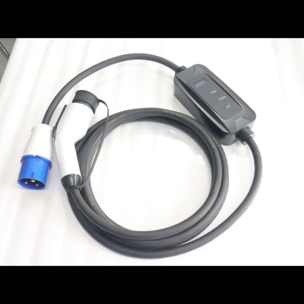GBT mode2 charger 7kw single phase fixed current with display portable ev charger for electric vehicle charging