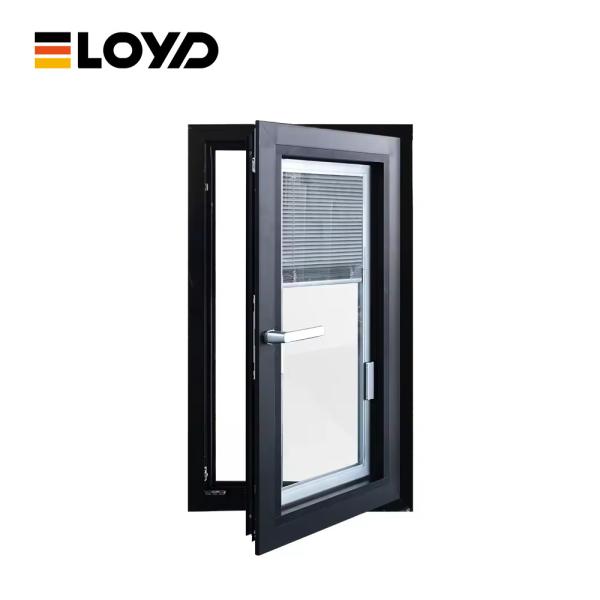 Ventana abatible de aluminio de bajo consumo con rotura de puente térmico